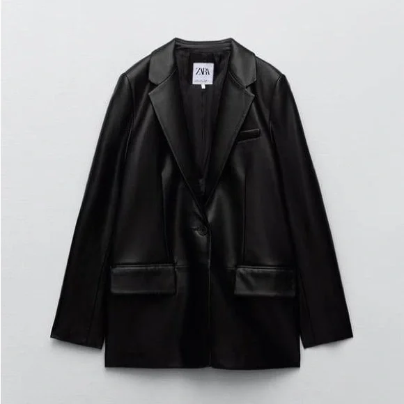 Zara Leather blazer - Picture 3 of 8